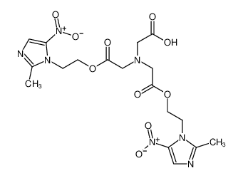 2-[bis[2-[2-(2-methyl-5-nitroimidazol-1-yl)ethoxy]-2-oxoethyl]amino]acetic acid